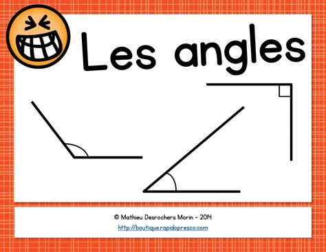 Affiches des angles (obtus, droit, aigu)