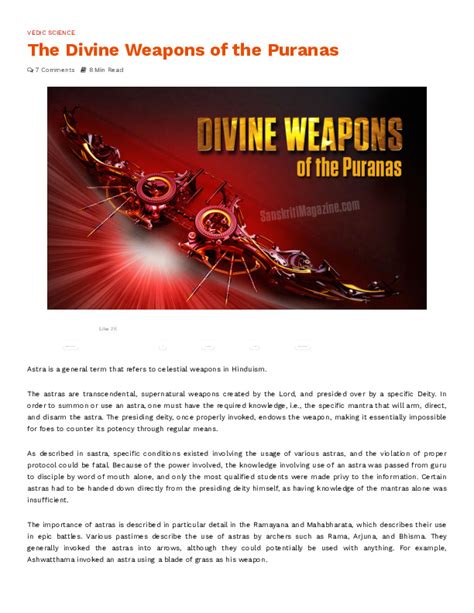 The Divine Weapons of The Puranas - PDFCOFFEE.COM