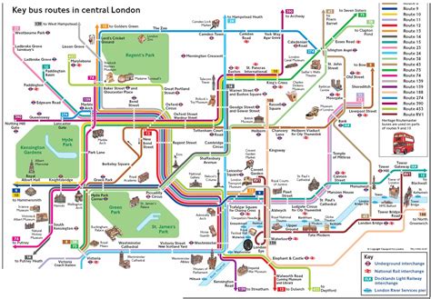 London Central Bus Routes Map - London UK • mappery