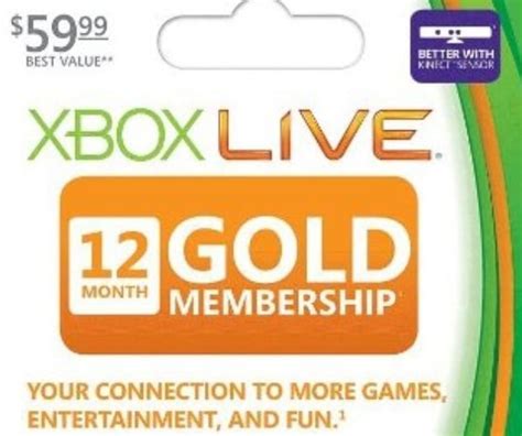 Xbox Live Gold 12-Month Cards on sale