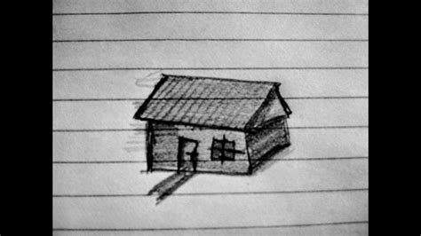 How to draw a poor house with pencil - YouTube