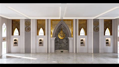 Modern Masjid interior Design in enscape Sketchup | Design by IID ...