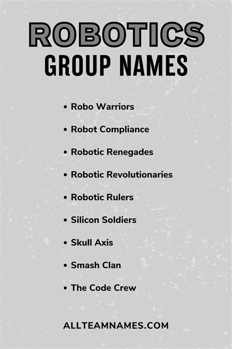 126 Robotics Team Names Engineered For Success