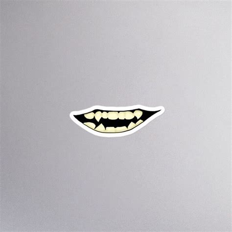 Creepy Anime Smile Sticker - Etsy