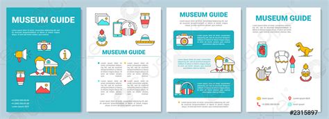 Museum guide brochure template Exhibition guidebook Flyer, booklet, leaflet print - stock vector ...