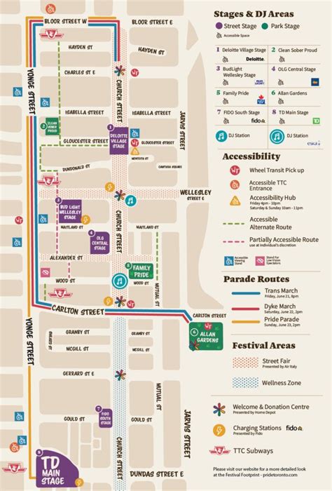 The Toronto Pride Parade route map and road closures for 2019