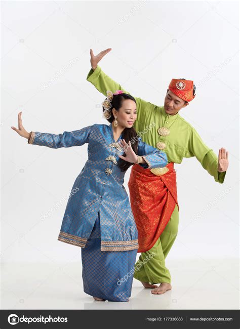 Malaysian People Traditional Clothes Posing Studio Stock Photo By ...