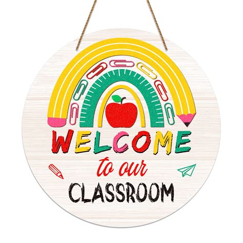 Buy WhatSign Welcome Sign for Classroom Door Decorations 11.5" Welcome ...