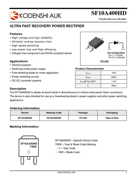 Datasheet | PDF | Diode | Rectifier