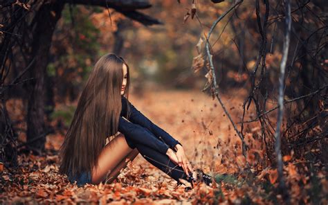 Free Images : woman, People in nature, leaf, beauty, tree, natural environment, autumn, light ...