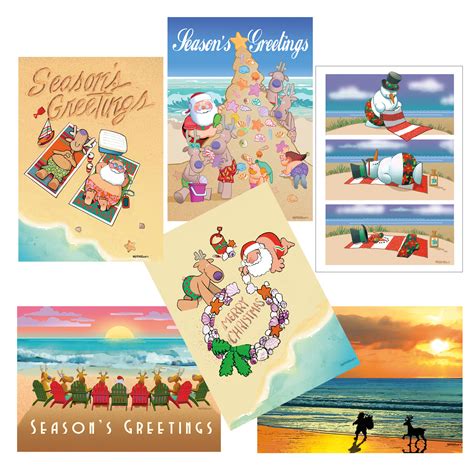 Stonehouse Collection: Assorted Beach Christmas Cards #3