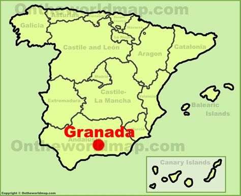 Granada location on the Spain map