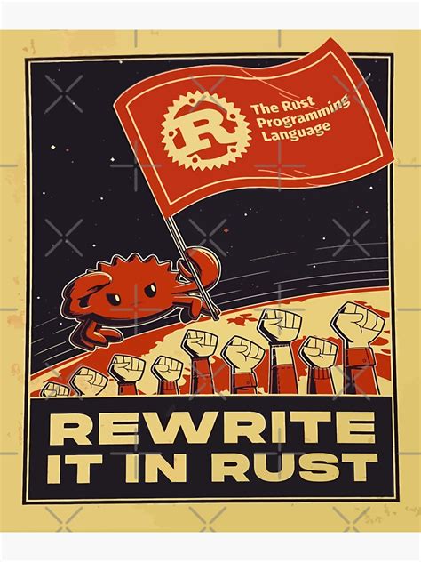 "Rewrite It In Rust - Rust Programming" Magnet for Sale by tribaltattoo | Redbubble