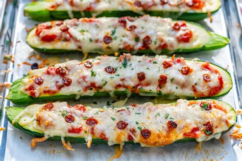 THE Best Pizza Zucchini Boats Ever for a Clean Eating Night In! | Clean Food Crush