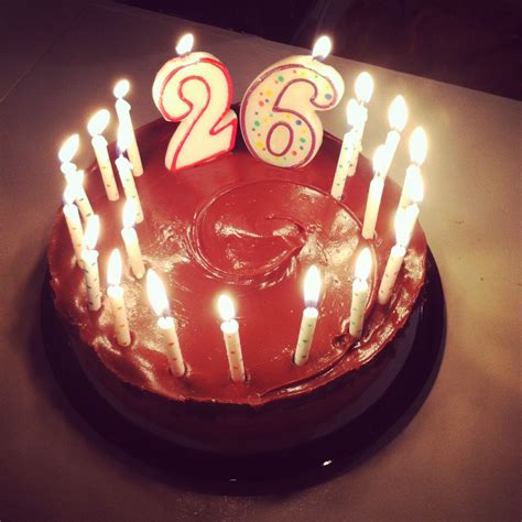 Birthday Cake With 26 Candles - Birthday Messages