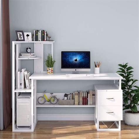Tribesigns L Shaped Computer Desk With File Cabinet Large