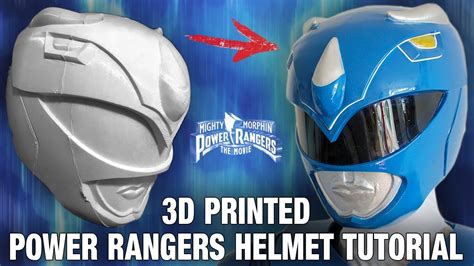 3D Printed POWER RANGERS Helmet TUTORIAL DIY - YouTube