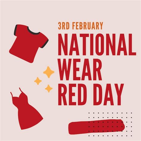 Premium Vector | National wear red day