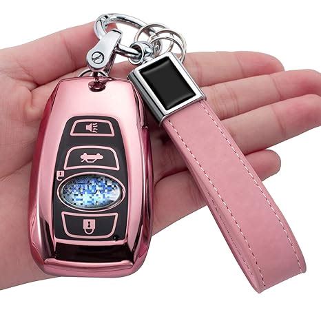 for Subaru Key Fob Cover,Soft TPU Degree Protection Key Case Fits for 5 Button Subaru WRX ...