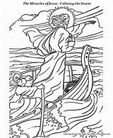 Jesus Calms The Storm Coloring Page Printable Pages sketch template