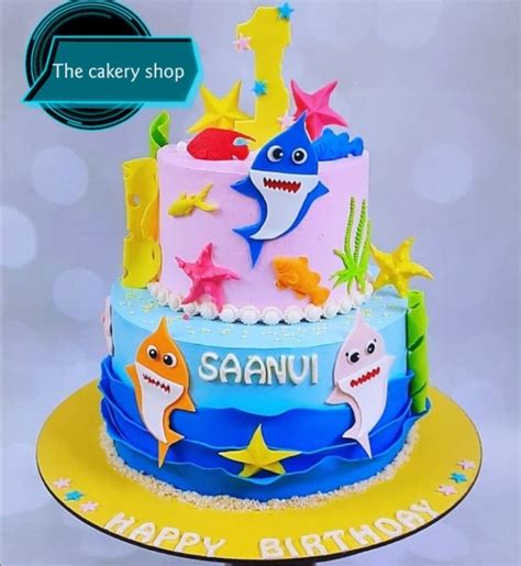 Tow Tier Baby Shark Cake | Order Now 10% Off | The Cakery Shop