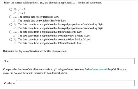 Solved According to Benford's Law, also known as the | Chegg.com