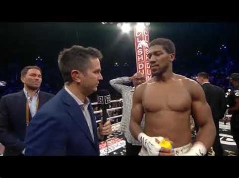 Anthony Joshua post fight interview - YouTube