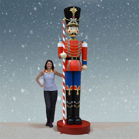 Giant Toy Soldier Statue with Baton in Right Hand