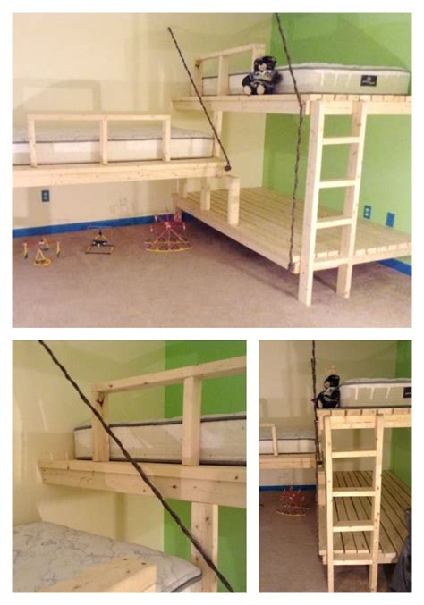 DIY Triple Bunk Beds Ideas | Triple bunk, Bunk beds, Kid beds