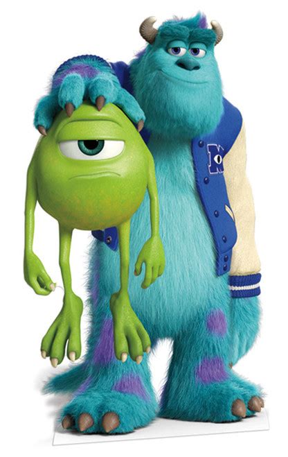 Lifesize Cardboard Cutout of Sulley and Mike From Monsters University ...