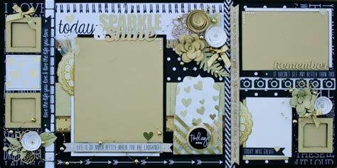 12x12 layout with lots of gold sparkly accents! | Summer scrapbook ...