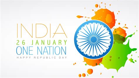 Indian Flag Colors With Ashoka Chakra In White Background HD Republic Day Wallpapers | HD ...