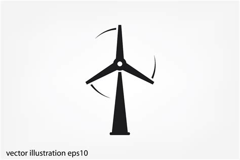 Wind turbine icon vector | Creative Daddy