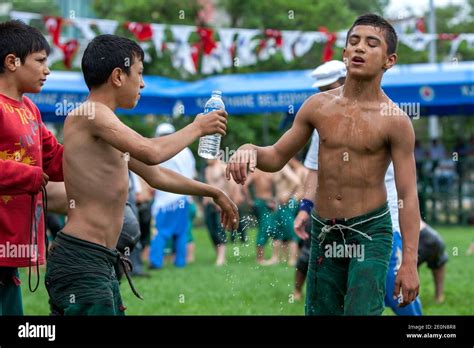 Oil wrestling turkey boys hi-res stock photography and images - Alamy