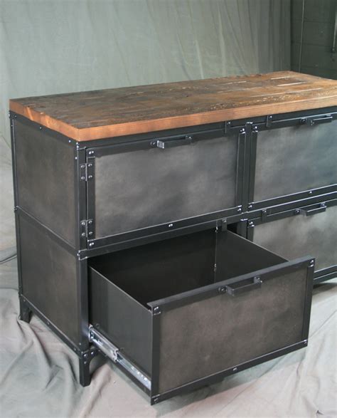 Industrial File Cabinet with Storage, Industrial Style Dresser – Combine 9 | Industrial Furniture