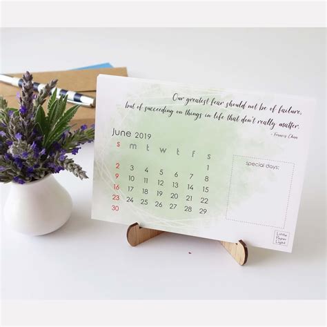 Calendar With Positive Quotes