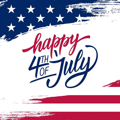 Happy Independence Day greeting card with brush stroke background in ...