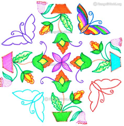 Diwali Kolam Designs 2014, 37 colorful kolam collections