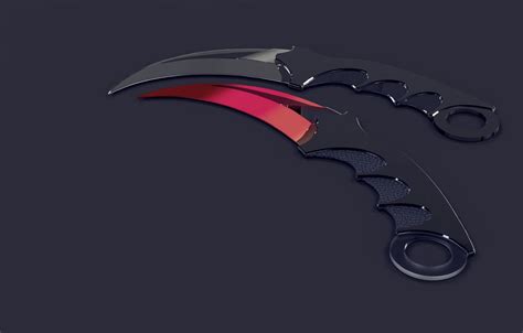 Wallpaper knife, csgo, skin, karambit, amber fade images for desktop, section оружие - download