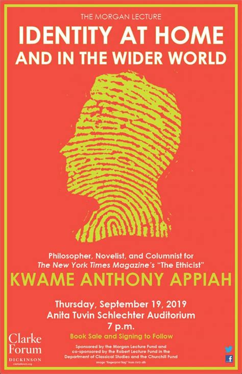 Kwame Anthony Appiah – “Morgan Lecturer” | Clarke Forum for ...