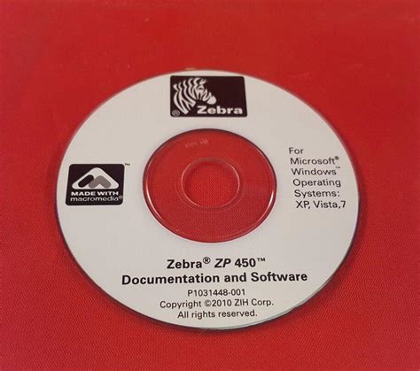 Zebra ZP450 Thermal Label Printer Windows Driver Disk 105683-002 – Barcodeearth