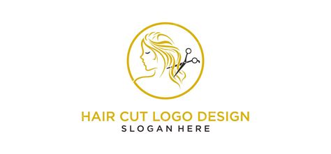 Premium Vector | Hair cut logo design