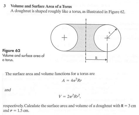 Solved Volume and Surface Area of a Torus A doughnut is | Chegg.com