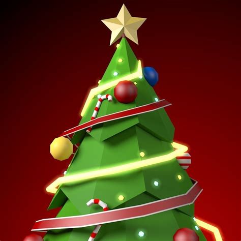 3D model Low Poly Christmas Tree VR / AR / low-poly | CGTrader