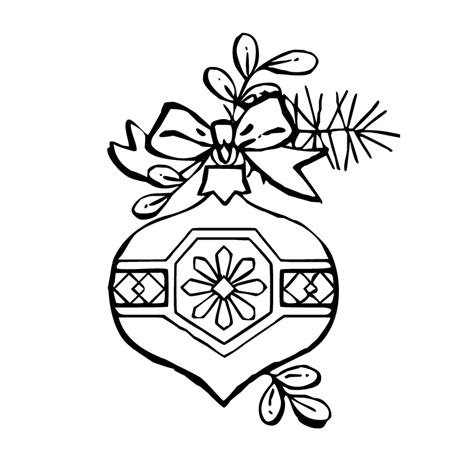 Free Christmas Ornament Coloring Pages - Coloring Home