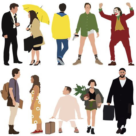 famous characters flat vector pack