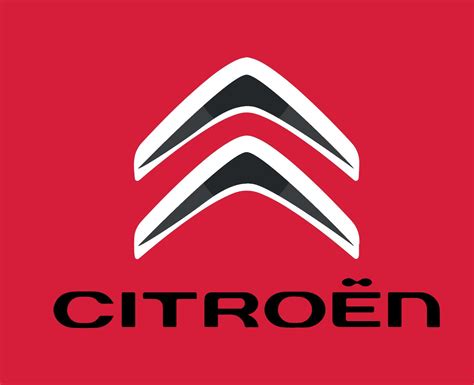 Citroen Brand Logo Car Symbol With Name Design French Automobile Vector Illustration With Red ...