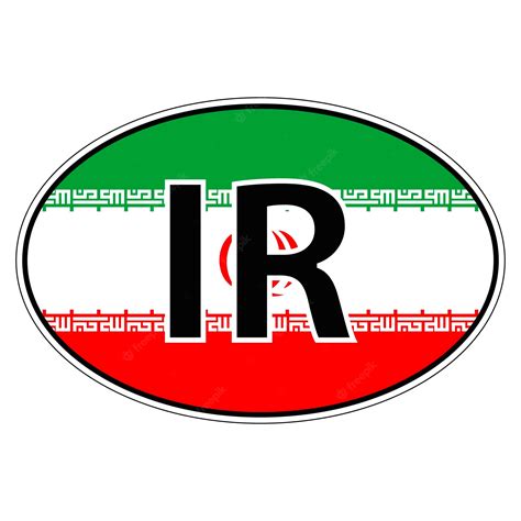 Premium Vector | Sticker on car flag islamic republic iran