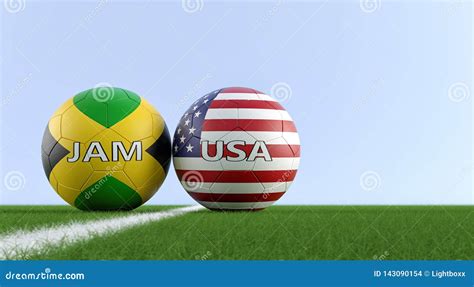 USA Vs. Jamaica Soccer Match - Soccer Balls in USA and Jamaicas ...