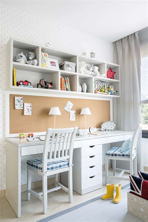 ¡Qué cómodas!- Micasarevista | Homeschool room design, Kids room desk, Study room design